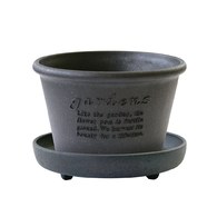 日本 八幡化成 城市農夫淺圓盆 (M號、直徑 18 公分)