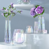 英國LSA 貝殼絢彩水滴弧底花器