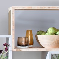 英國LSA 艷彩透底玻璃花器 (橘)