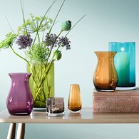 英國LSA 艷彩透底玻璃花器 (橘)