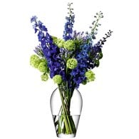 英國LSA 水滴弧底玻璃花器 (清透、高35公分)