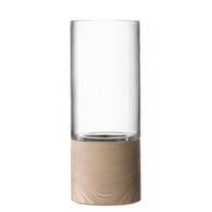 英國LSA 木底圓玻璃花器 (高36公分)