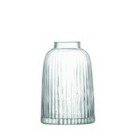英國 LSA 皺褶窄口花器(透明、高20公分)