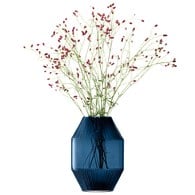 英國LSA 寶石羅馬柱花器(藍寶石、高37公分)