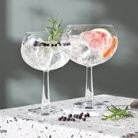 英國LSA琴酒派對球型高腳杯2入組 (透明、420毫升)