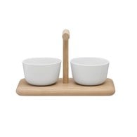 英國LSA Dine白瓷橡木點心架 (寬13公分)-DI60