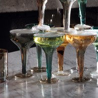 英國LSA 爵士時代炫彩香檳杯2入組 (孔雀、150毫升)-EQ05