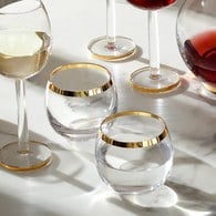 英國LSA 鑲金邊水杯2入組 (330毫升)-LC01