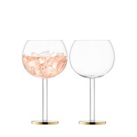 英國LSA 鑲金邊球型酒杯2入組 (560毫升)-LC05