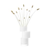 英國LSA 堆疊藝術花器 (霧白、高26公分)-TD03