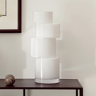 英國LSA 堆疊藝術花器 (霧白、高35公分)-TD06