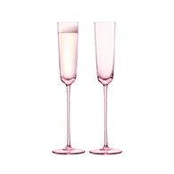 英國LSA 威尼斯派對 螺旋紋香檳杯2入組 (粉色、120毫升)-TH02