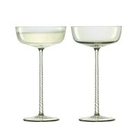 英國LSA 威尼斯派對 螺旋紋香檳碟2入組 (煙灰、190毫升)-TH07