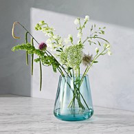 英國LSA 手揉玻璃花器 (湖水、高18.5公分)-LG13