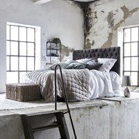 丹麥Lene Bjerre 拓印葉脈純棉靠枕 (50x50公分)