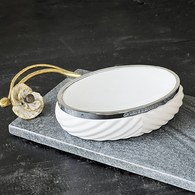 丹麥Lene Bjerre 極簡人字紋肥皂碟 (銀)