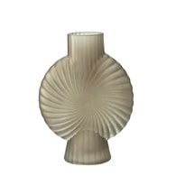 丹麥Lene Bjerre 漩渦螺紋玻璃花器 (高20.5公分)