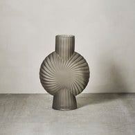 丹麥Lene Bjerre 漩渦螺紋玻璃花器 (高20.5公分)