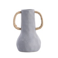 丹麥Lene Bjerre 撞色雙耳花器 (深灰、高25.5公分)