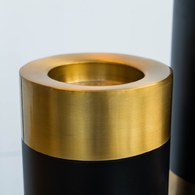 丹麥Nordal質感黑金燭台(高20公分)x高20公分