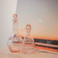 丹麥Nordal 手工切割透彩玻璃醒酒器 (小、玫瑰粉)