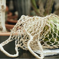 丹麥Nordal 手工編織網狀簍空提袋 (大)