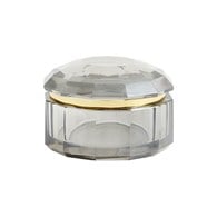 丹麥Nordal 煙灰色水晶玻璃收納盒