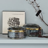 丹麥Nordal 煙灰色水晶玻璃收納盒