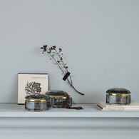 丹麥Nordal 煙灰色水晶玻璃收納盒