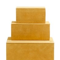 丹麥Nordal 羊皮絨面收納箱3入組 (暖黃)
