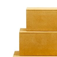 丹麥Nordal 羊皮絨面收納箱3入組 (暖黃)