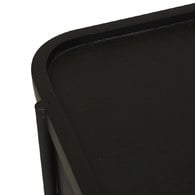 丹麥Tolv Humla 立體邊緣雙層方形收納邊桌 (黑)