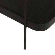 丹麥Tolv Humla 立體邊緣雙層方形收納邊桌 (黑)