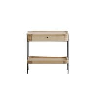 丹麥Tolv Humla 立體邊緣雙層方形收納邊桌(橡木)