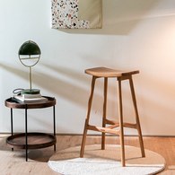 丹麥Tolv Odd 微波浪吧台椅 (橡木)