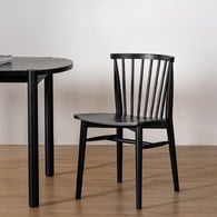 丹麥Tolv Requin 鏤空椅背單椅 (黑)