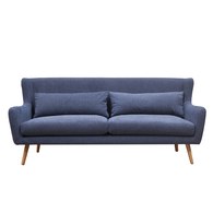 丹麥Tolv 北歐優雅扶手三人沙發 (深藍)