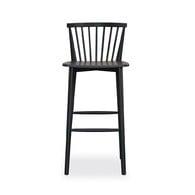 丹麥Tolv Requin 鏤空椅背吧台椅 (黑)