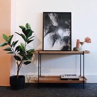 丹麥Tolv Humla 立體邊緣雙層矩形邊桌 (橡木)