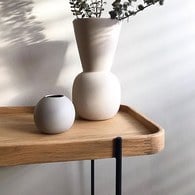 丹麥Tolv Humla 立體邊緣雙層矩形邊桌 (橡木)