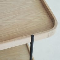 丹麥Tolv Humla 立體邊緣雙層矩形邊桌 (橡木)