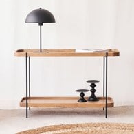 丹麥Tolv Humla 立體邊緣雙層矩形邊桌 (橡木)