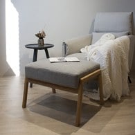 丹麥Tolv 北歐休閒布面椅凳 (灰)