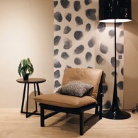 丹麥Tolv 編織網狀斜邊休閒皮革躺椅(淺灰)