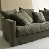 丹麥Tolv Sloopy自由氣息法式三人沙發(軍綠)