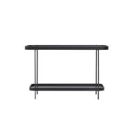 丹麥Tolv Humla 立體邊緣雙層矩形邊桌 (黑)