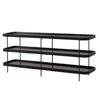 丹麥Tolv Humla 立體邊緣多層置物展架 (黑)