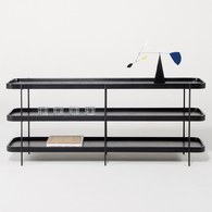 丹麥Tolv Humla 立體邊緣多層置物展架 (黑)