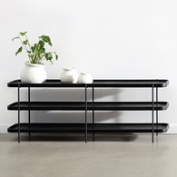 丹麥Tolv Humla 立體邊緣多層置物展架 (黑)