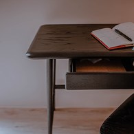 丹麥Tolv Author北歐寧靜書桌 (黑、長100公分)